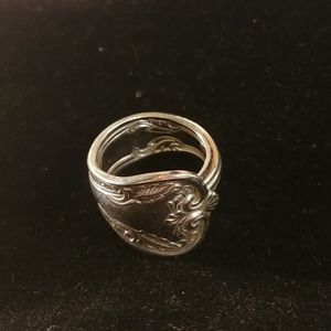 Handcrafted Silver Plate Flatware Spoon Ring
